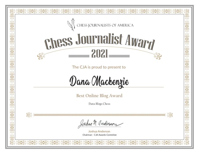 Chess Journalist Award