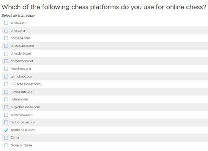 Click on the  graphic to be taken directly to the FIDE survey