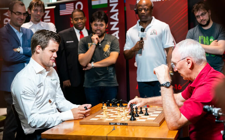 Magnus Carlsen and Rex Sinquefield