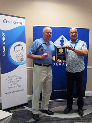 Igor Khmelnitsky and US Chess Board Member Kevin Pryor (August 2021)