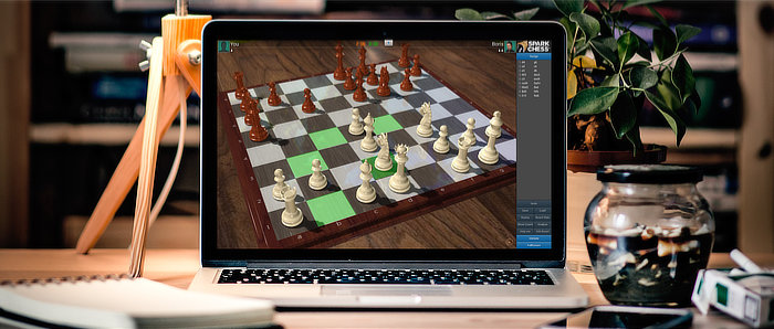 SparkChess on laptop