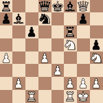 diagram of José Capablanca vs. Gunnar Friedemann chess puzzle
