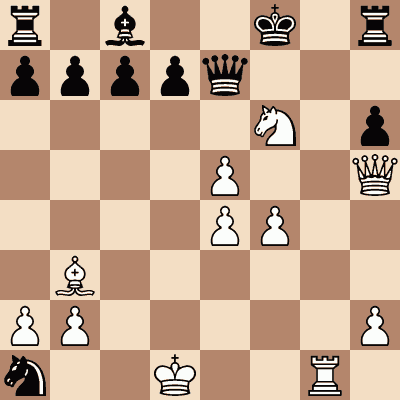 diagram of Wilhelm Steinitz vs. Albert  Hodges chess puzzle