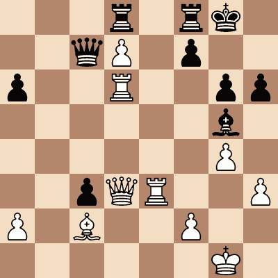 diagram of Viktor Korchnoi vs. Lev Polugaevsky chess puzzle