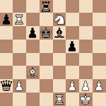 diagram of Johannes Zukertort vs. William Norwood Potter chess puzzle