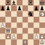 diagram of Siegbert Tarrasch vs Arthur Kurschner chess puzzle