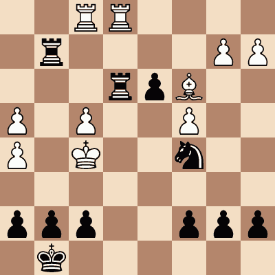 diagram of Benhard Horvitz vs. Howard Staunton chess puzzle