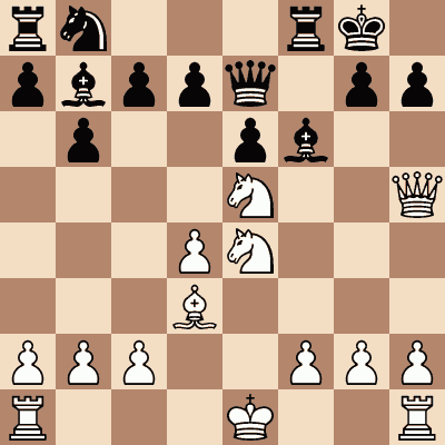 diagram of Edward Lasker vs. George Alan Thomas chess puzzle