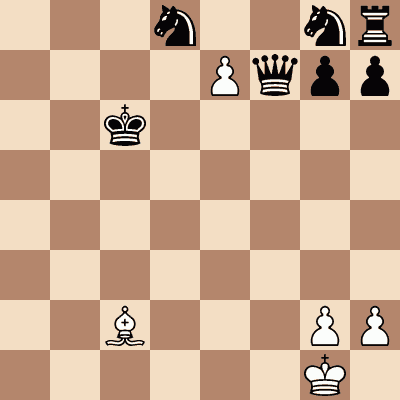 diagram of Promote to Knight chess puzzle