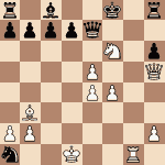 diagram of Wilhelm Steinitz vs. Albert  Hodges chess puzzle