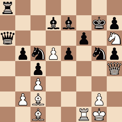 diagram of Magnus Carlsen vs. Hans Harestad chess puzzle