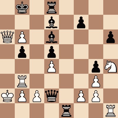 diagram of Emanuel Lasker vs. Frank Marshall chess puzzle