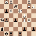 diagram of William Steinitz vs Henry Bird chess puzzle