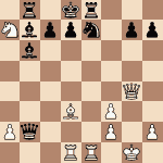 diagram of Joseph Blackburne vs Martin chess puzzle