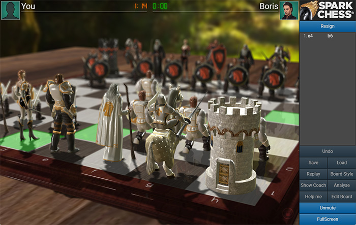 SparkChess: Play chess online vs the computer or in multiplayer