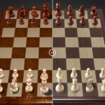 Old vs new SparkChess board