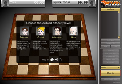 SparkChess: Play chess online vs the computer or in multiplayer